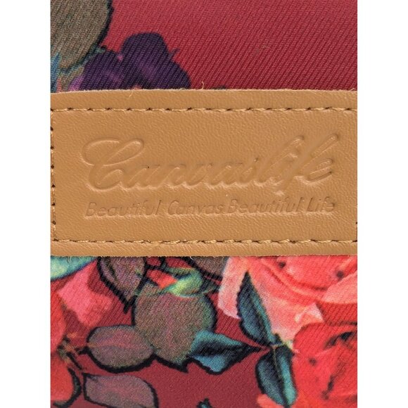 Canvas Life Pink Floral Laptop Case Messenger Bag with Wide Shoulder Strap - Picture 4 of 11
